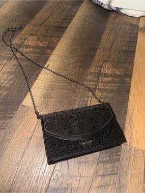 Black Mini Chain Crossbody Evening Bag